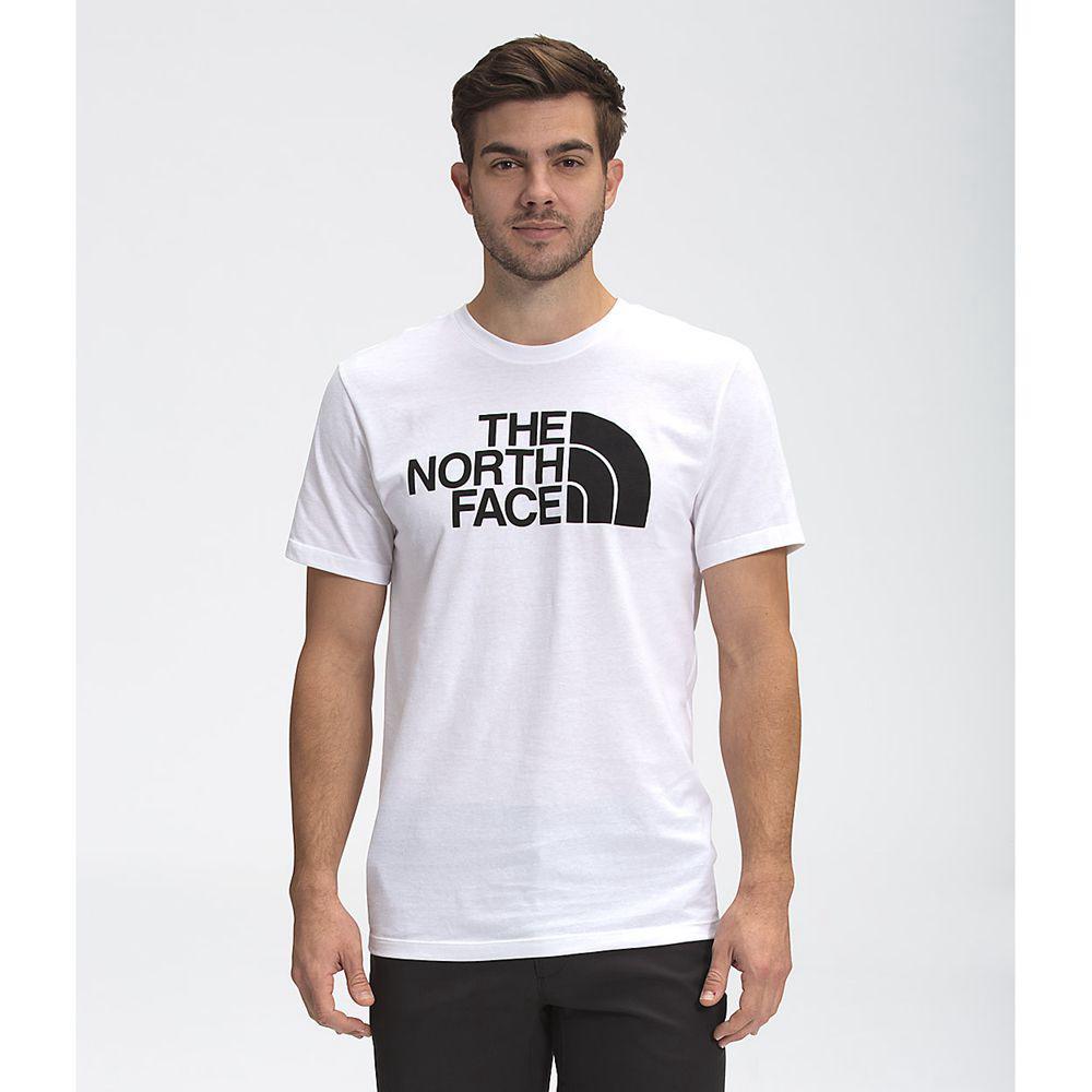 The North Face Κοντό Μανίκι Half Dome Ανδρικα T Shirt - Ασπρα (MQJK98561)